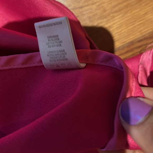 Costa Blanca pink satin  vintage style tank top blouse Sz L - Picture 10 of 11